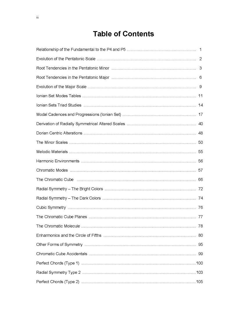 MODALOGY - Table of Contents pg 1 �MMX